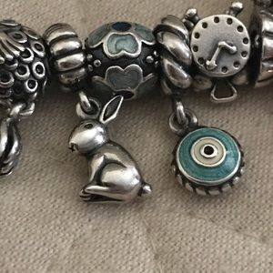 Pandora Blue flower charm